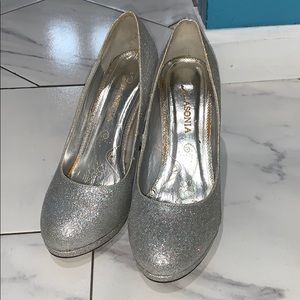 Silver Beautiful Heels